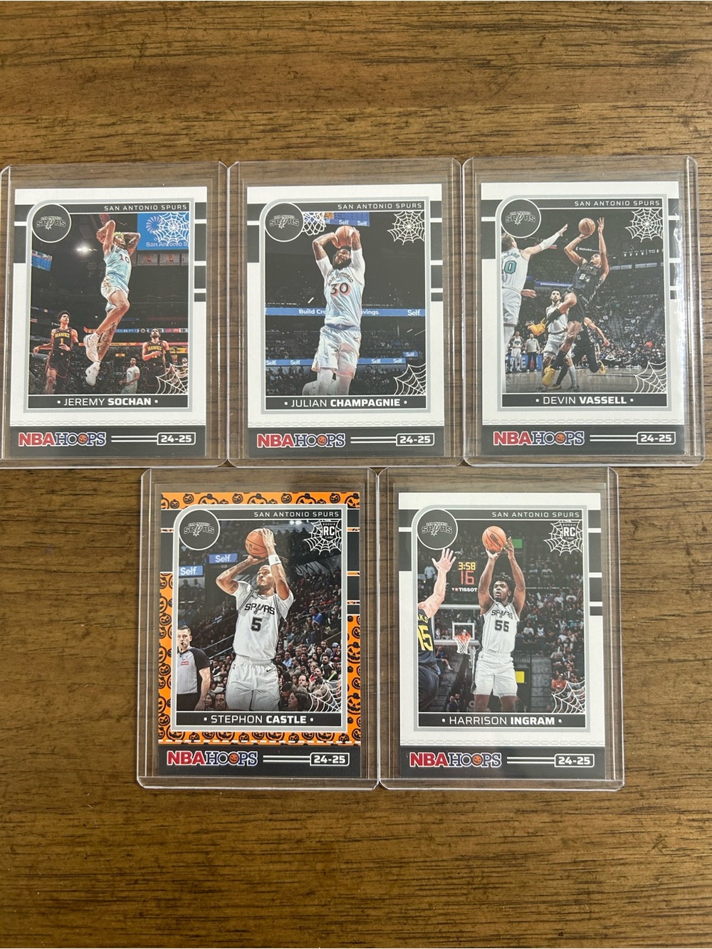 San Antonio Spurs NBA Haunted Hoops 24-25: Set of 5 cards